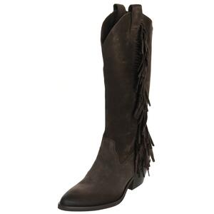 TEXANI CON FRANGE MARRONE